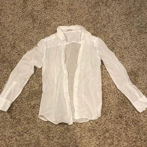 White sheer Prada blouse