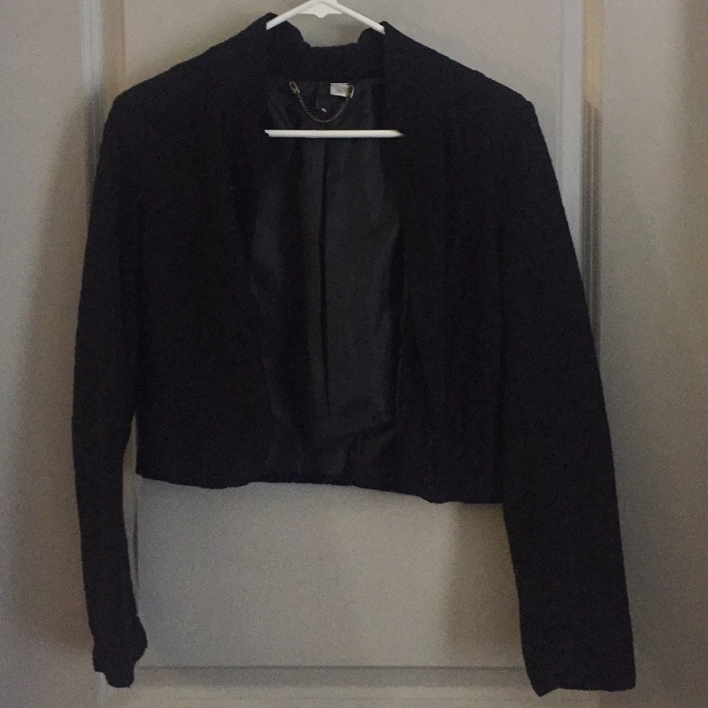 Lace crop jacket