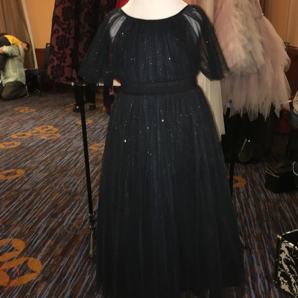 Girl's Black/Gold Maxi Sparkle Dress