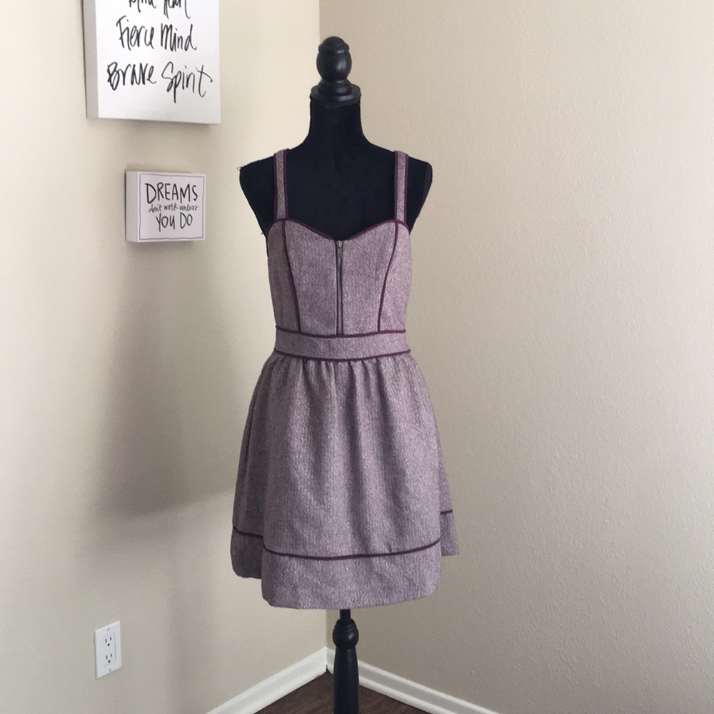 Kimichi Blue Purple Lurex Dress Zipper Front