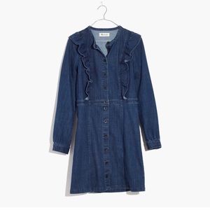 BNWT Madewell Ruffle Denim Dress