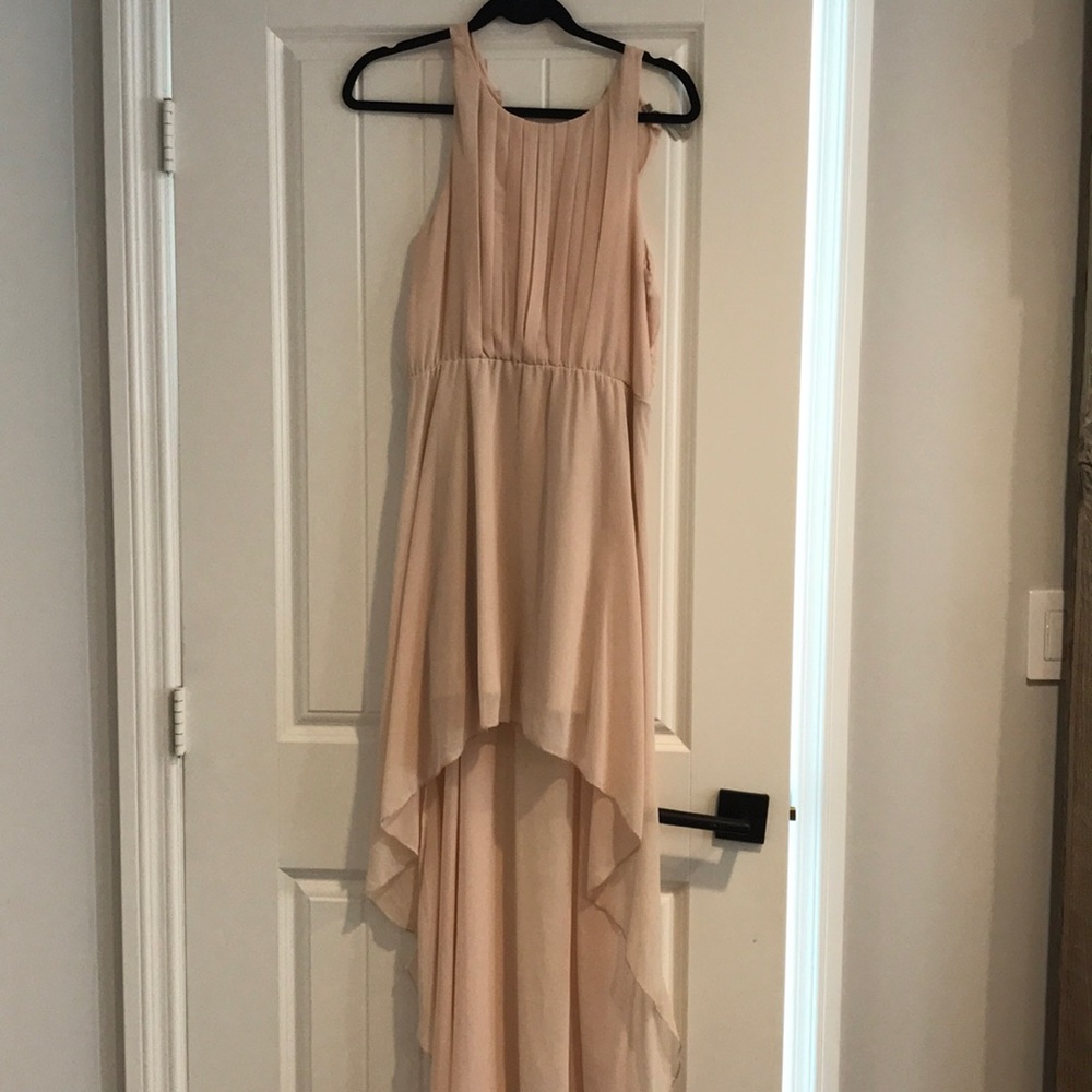 Cream hi low dress