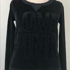 Black suede sweater from Pink by Victoria secret