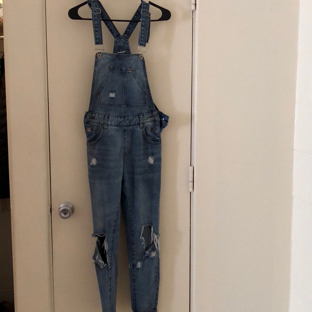 Denim overalls