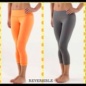 🍋Lululemon Wunder Under crop Reversible leggings