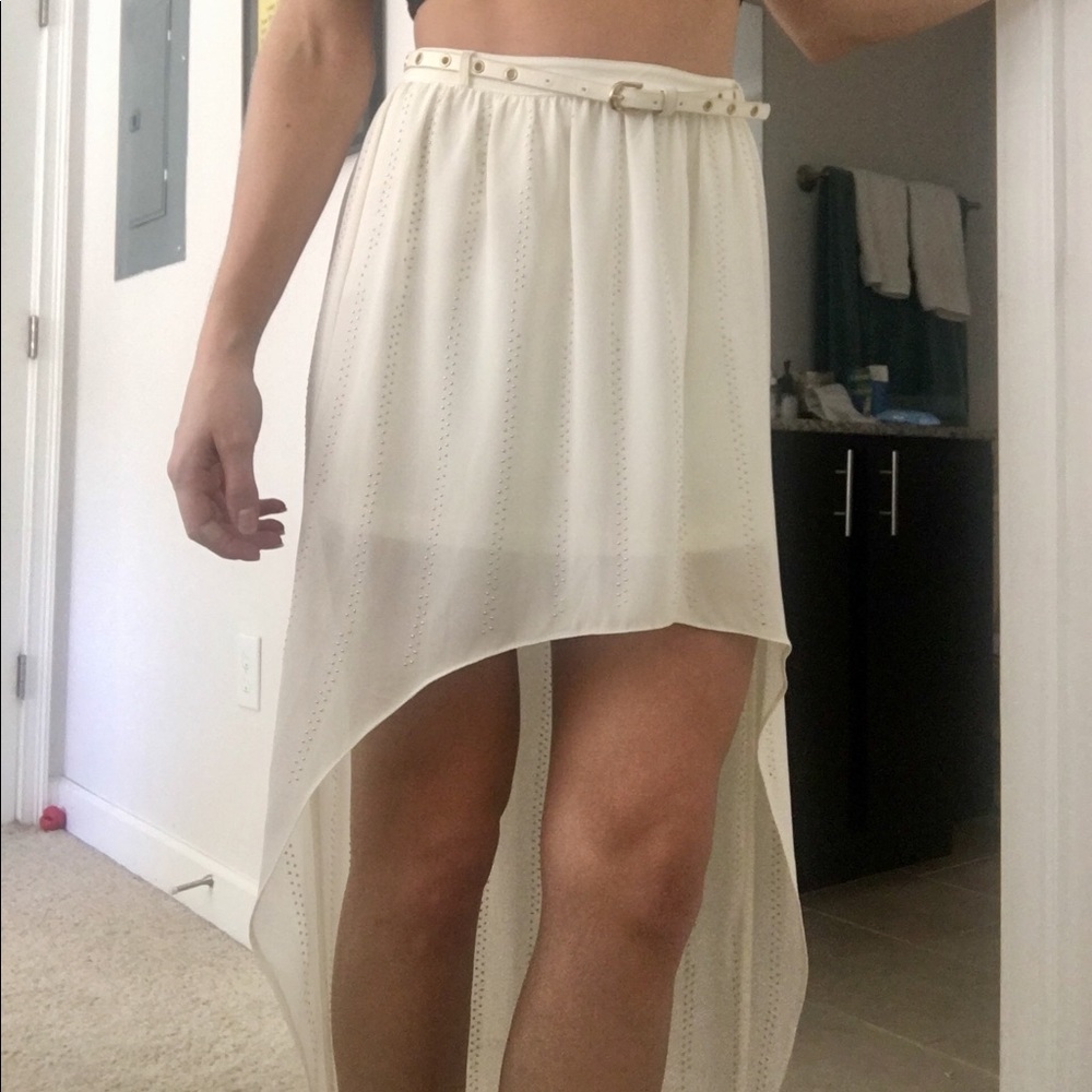 Ivory Deja Vu High Low Skirt | 2