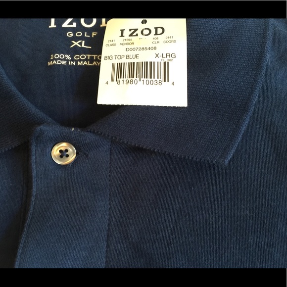 Man’s Izod Blue Short sleeves polo - Picture 3 of 6