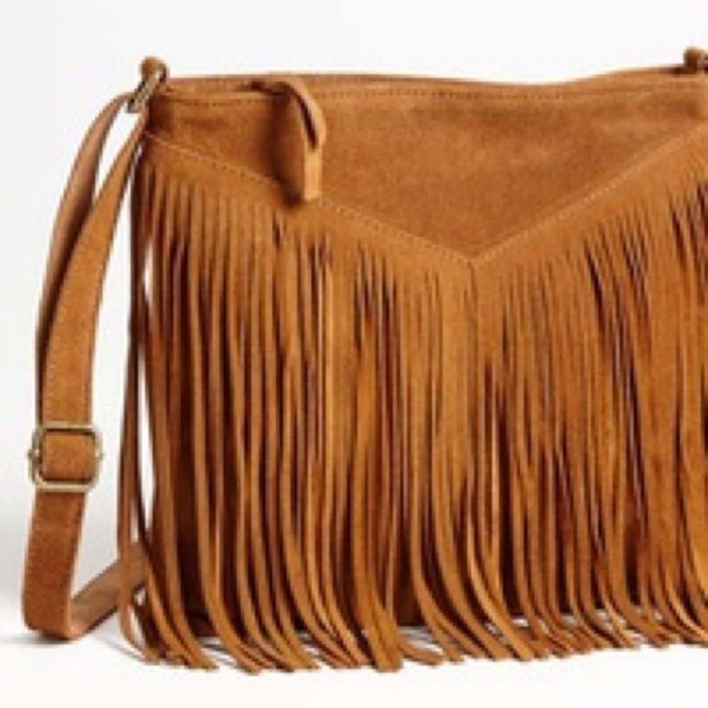 Brandy Melville Suede Fringe Purse
