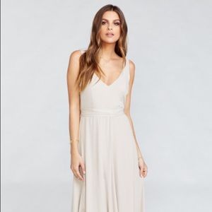 Show me your mumu Jenn maxi bridesmaid dress