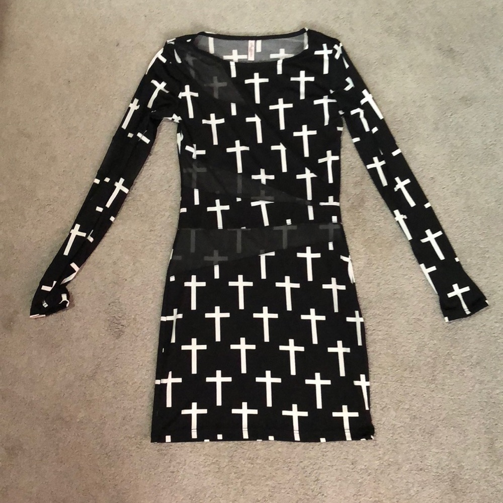Black and white Crossed dress