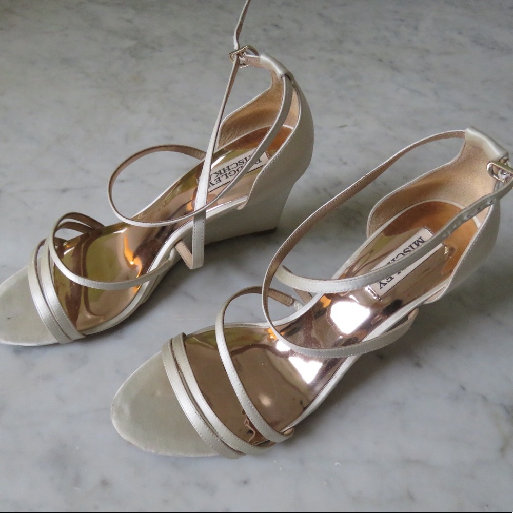 Badgley Mischka Ivory Wedges