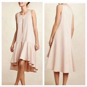 Anthropologie Maeve Camellia Dropwaist Dress blush