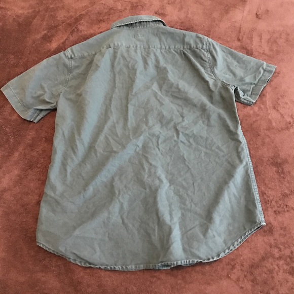 Men's green short sleeve button down - Picture 5 of 5