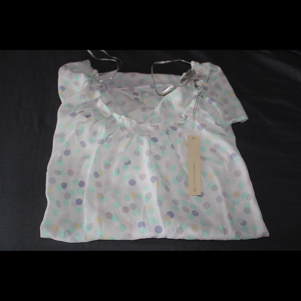 Lauren Conrad Polka Dot Blouse