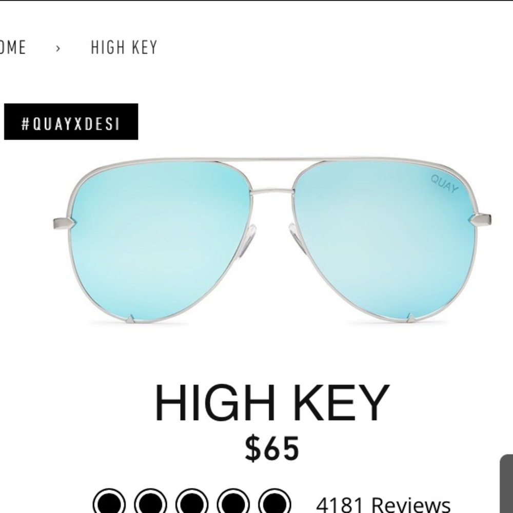 QUAY X DESI PERKINS High Key Aviators