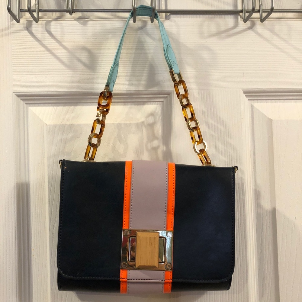Cooperative color block purse.