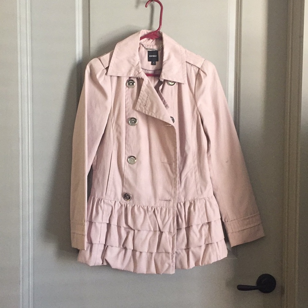 Ruffled pink coat