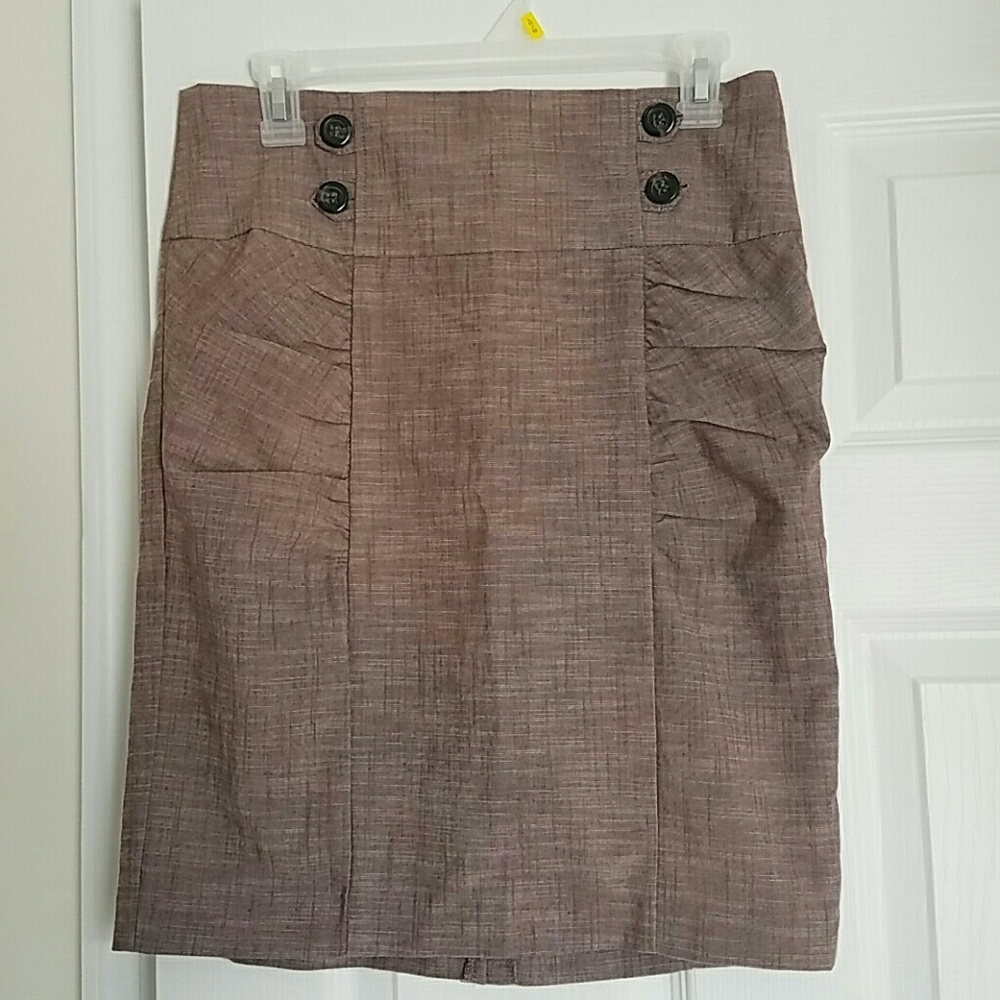 Tan Pencil Skirt