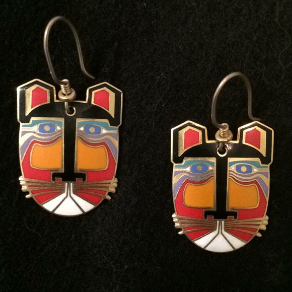 Laurel Burch Jewelry - Enamel Cat Earrings by Laurel Burch