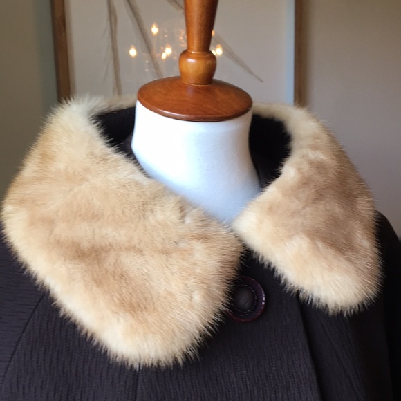 Brown Coat w/ REAL Fur Collar - Picture 3 of 8
