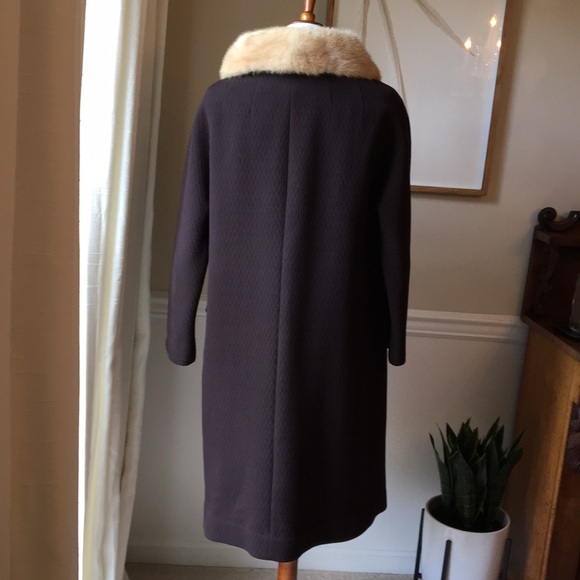 Brown Coat w/ REAL Fur Collar - Picture 4 of 8