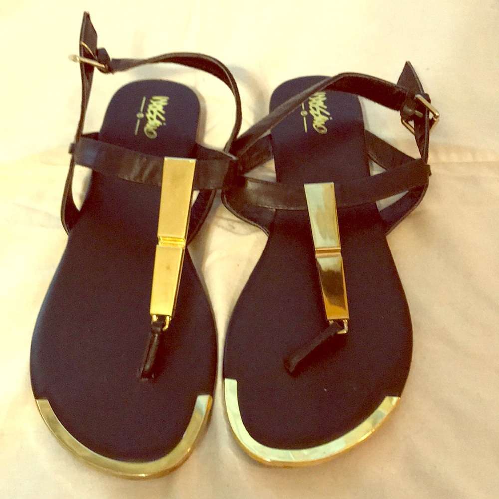 Gold accent sandals