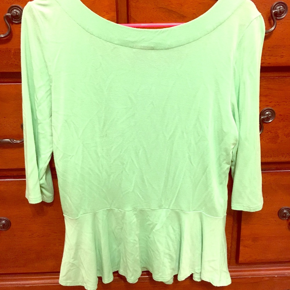 Mint green peplum top