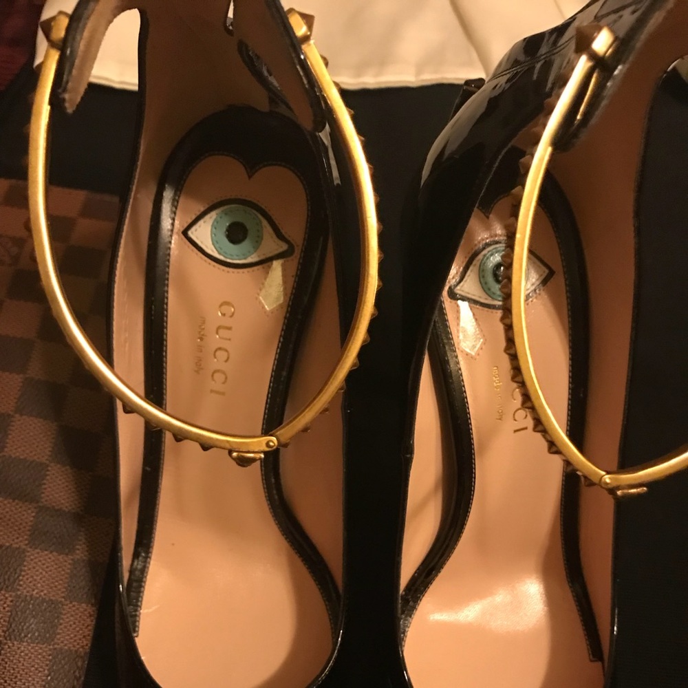 Gucci shoes with ankle bracelets