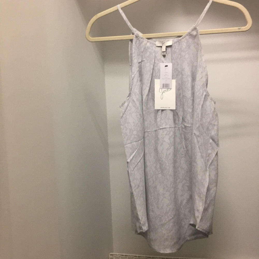 Joie Silver Sleeveless Blouse Size L NWT