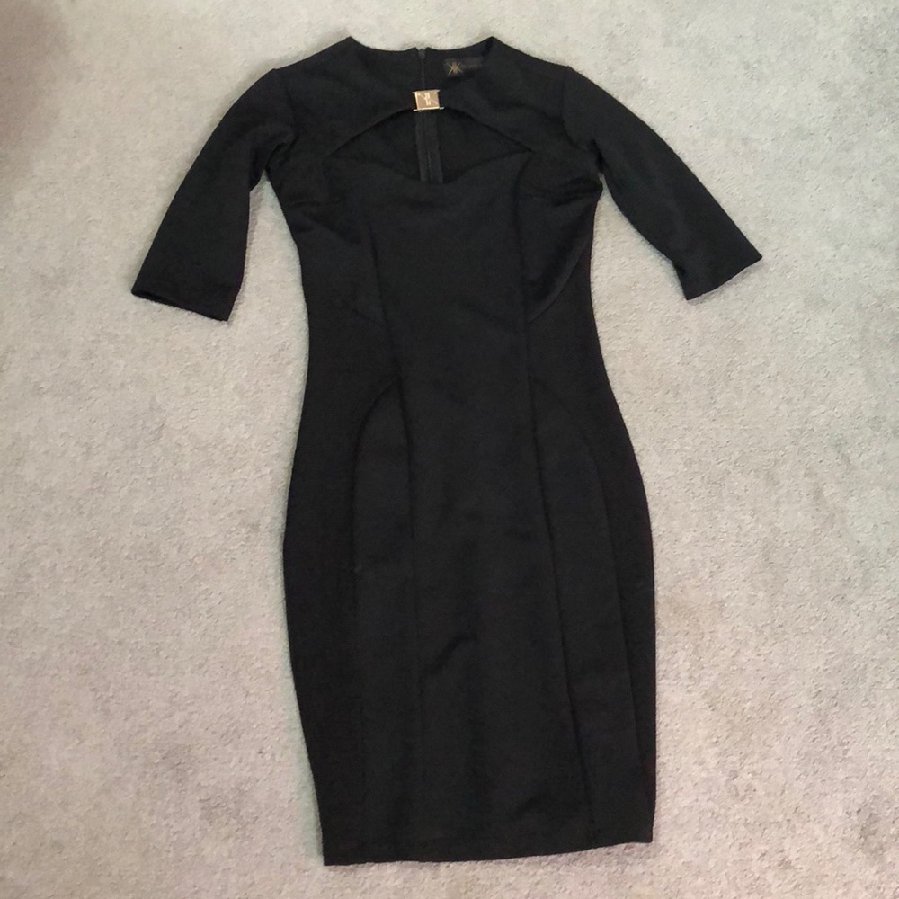 Black contour dress