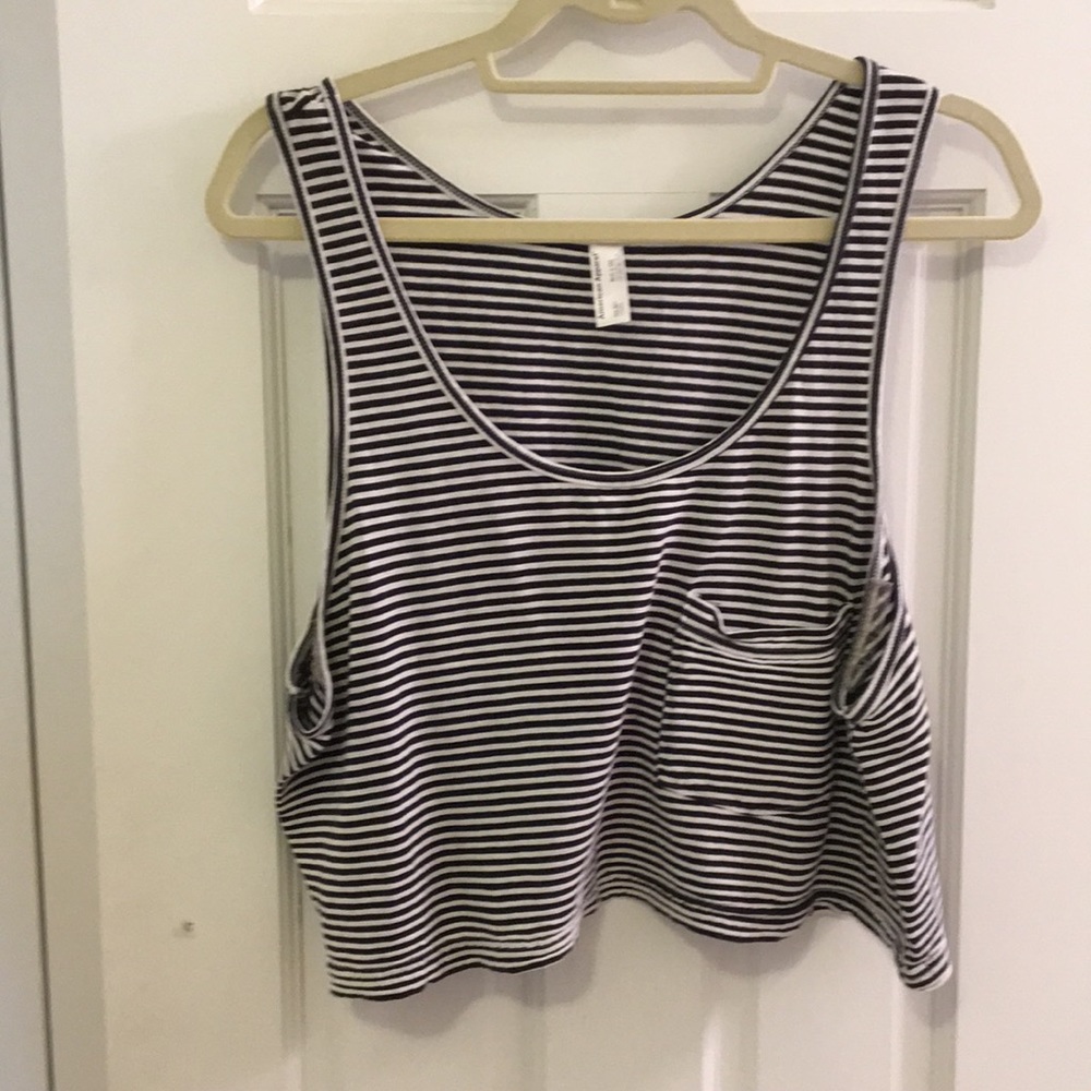 American Apparel striped crop top
