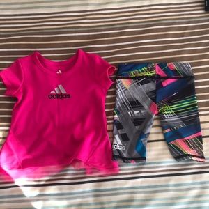 Adidas set for infant girl, leggings and top