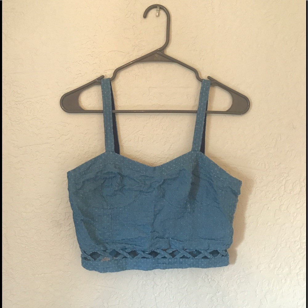 Chambray crop top