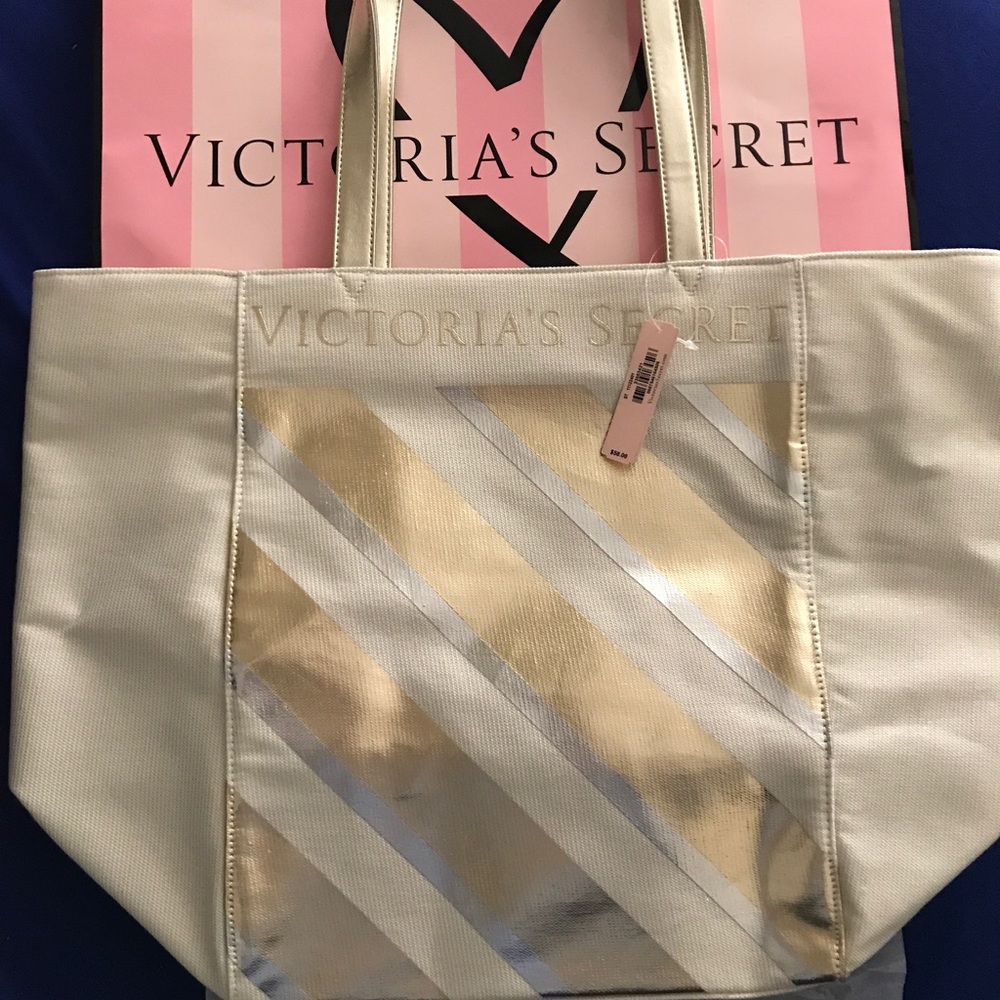 Victoria's Secret Gold tote
