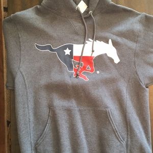 SMU sweatshirt with hoodie Texas mustang