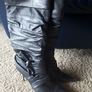 Leather boots