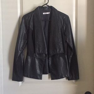Black leather like jacket