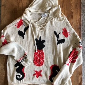 WILDFOX HOODED KNIT SWEATER❤️