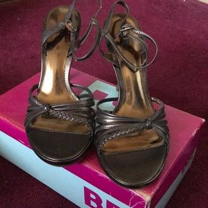 Metallic brown  heels
