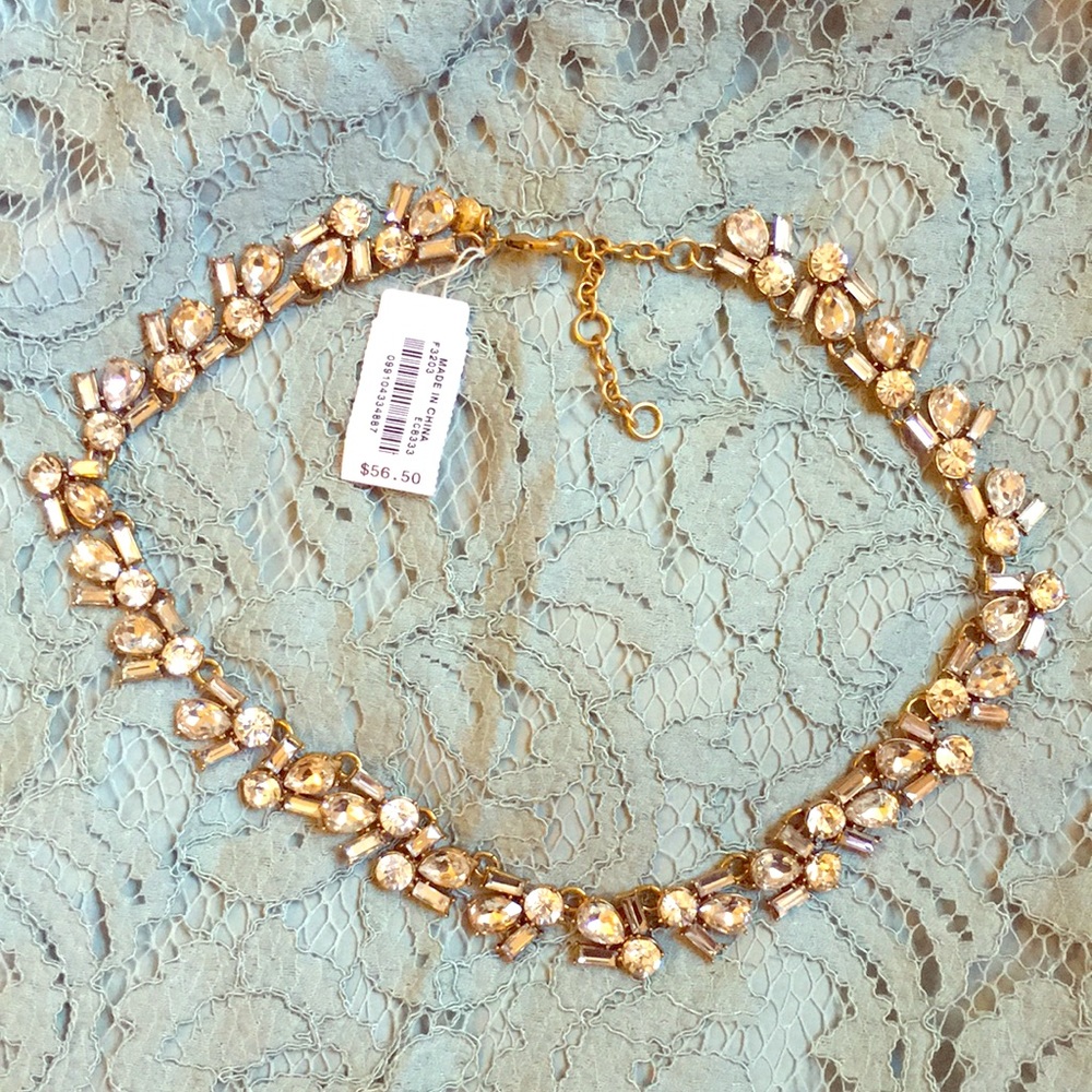 J.Crew statement necklace crystal cluster