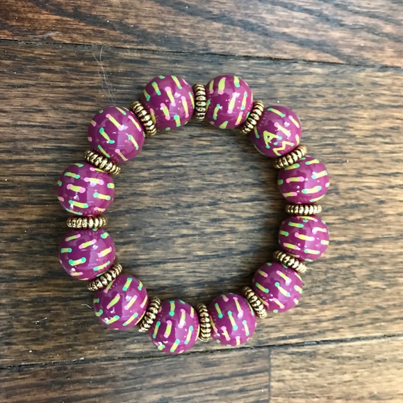 Angela Moore Jewelry - Angela Moore Hand Painted Bead Bracelet