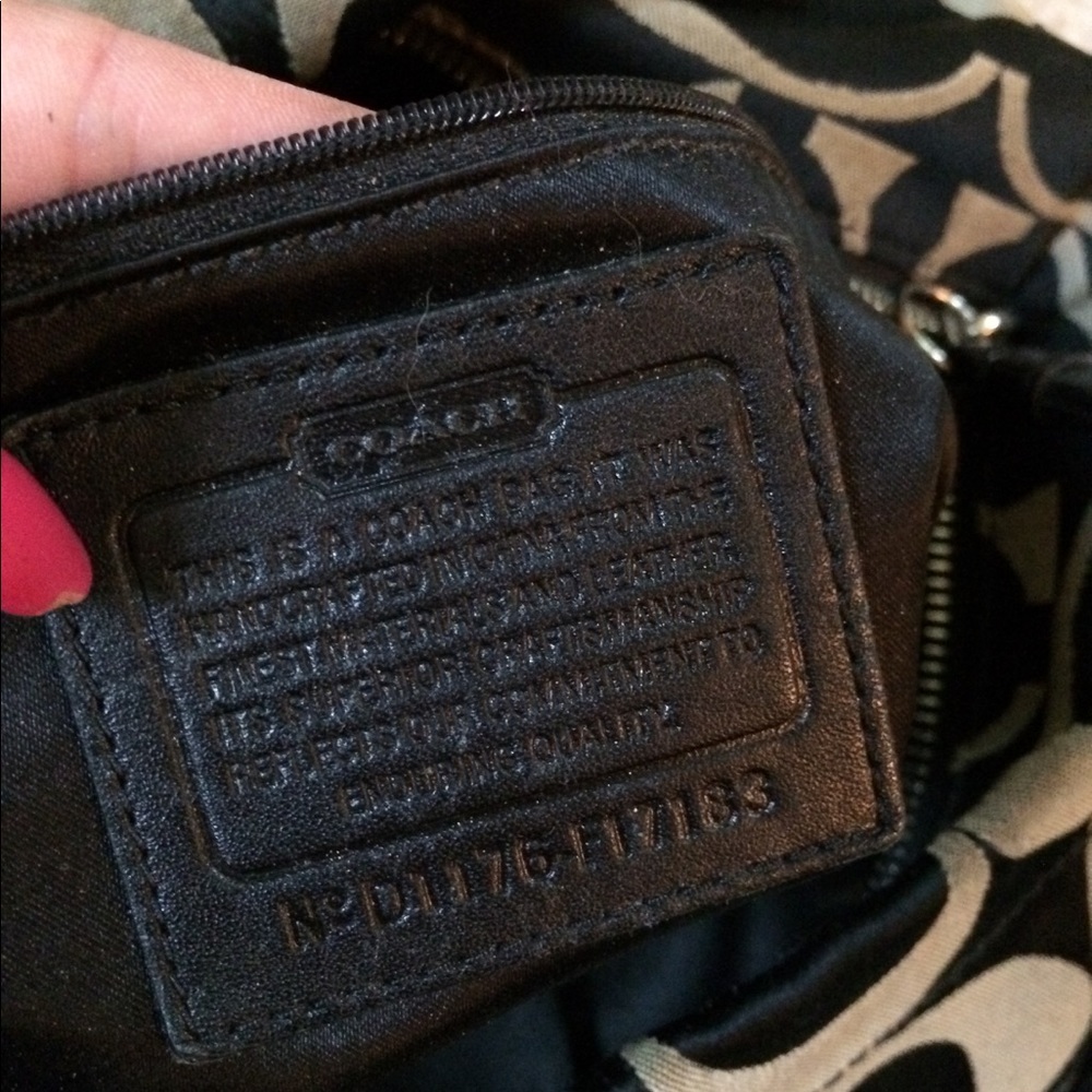 Black & Gray Coach Purse - Picture 3 of 3