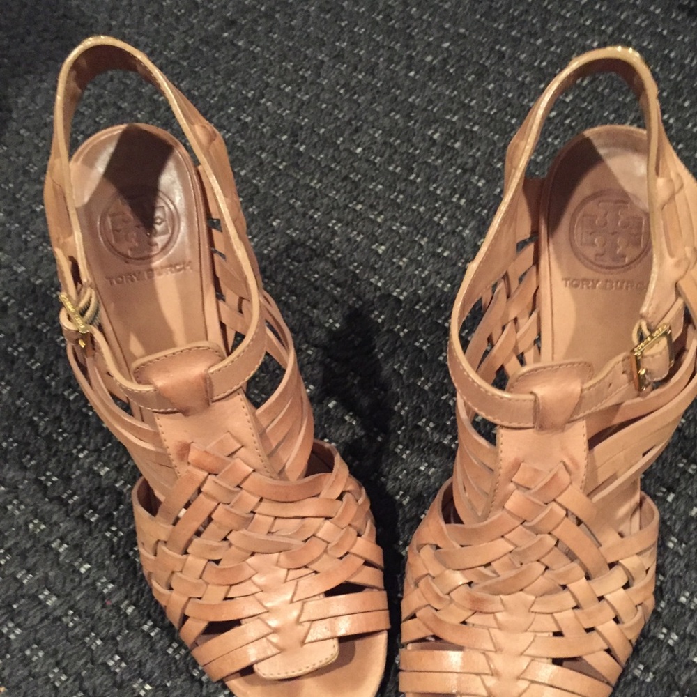 Tory Burch woven heels size 8