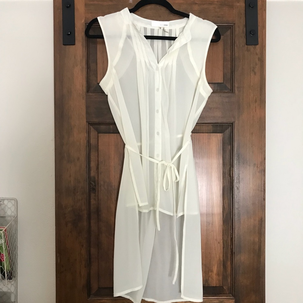 Button tunic with tie