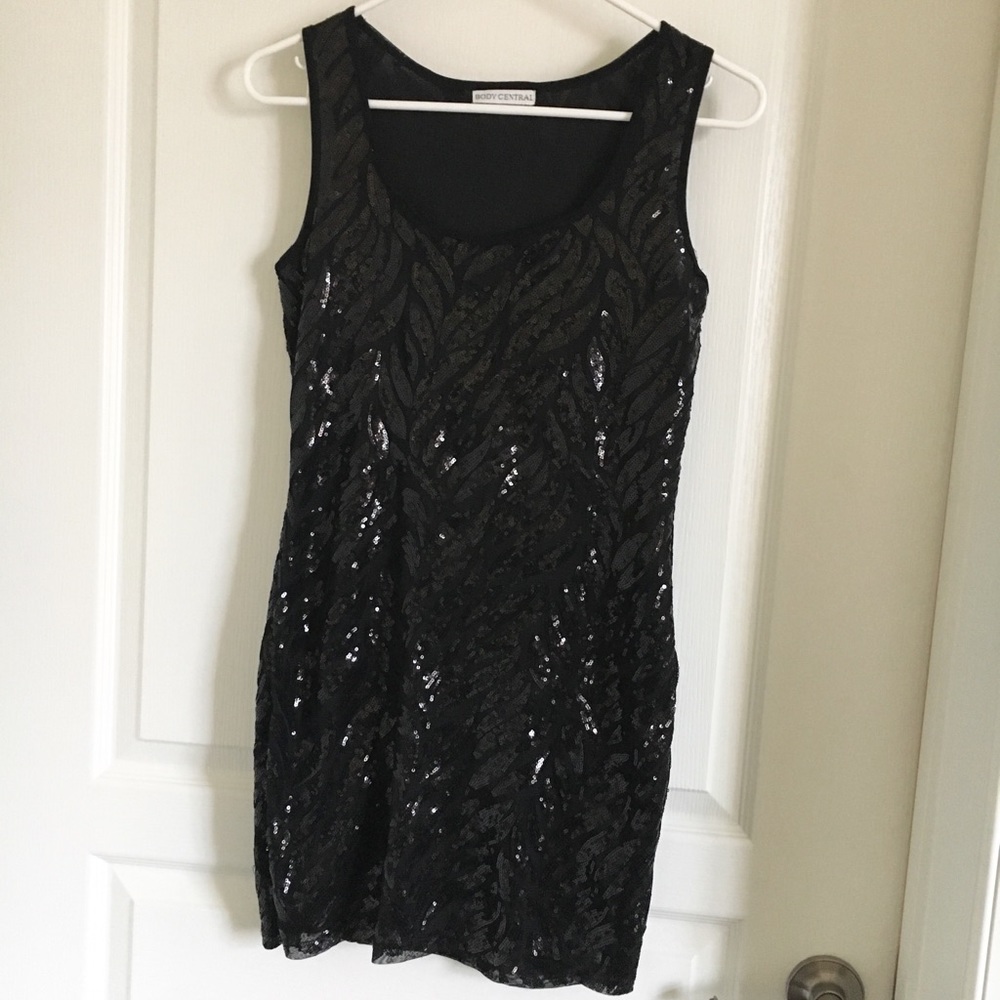 Black sequined dress