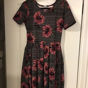 Unicorn pink daisy striped Amelia!