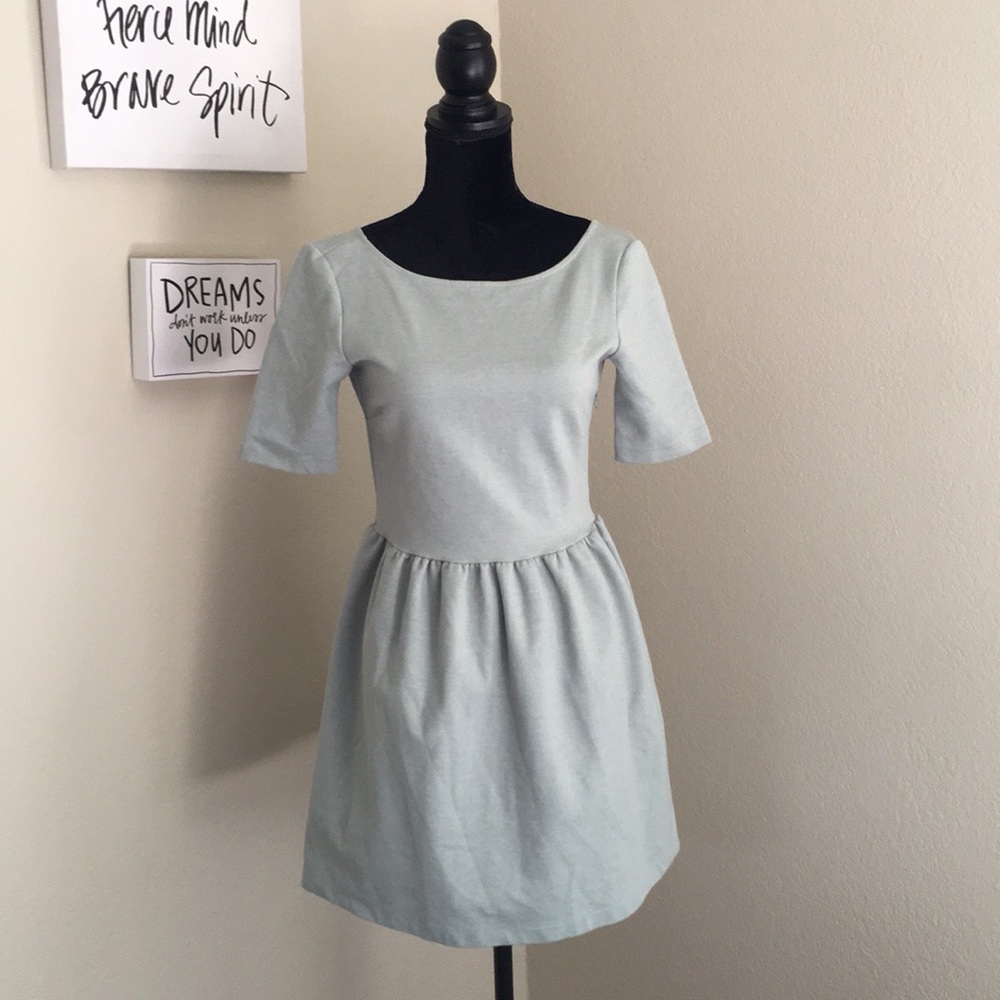 Zara Light Blue Dress w/ Exposed Back