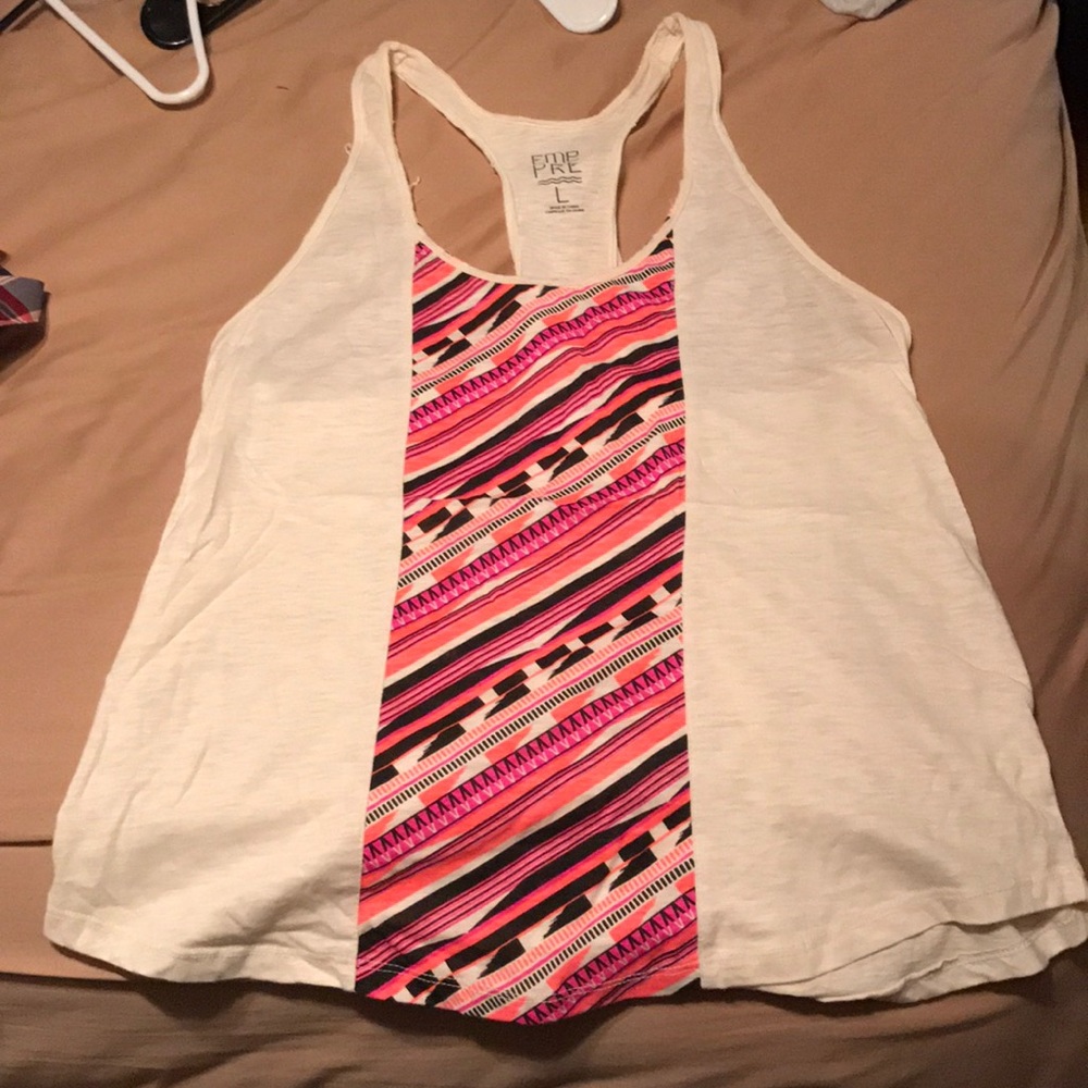 Tank with neon pattern