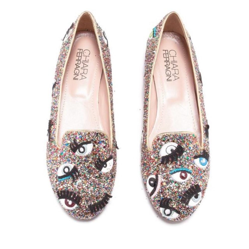 Chiara Ferragni glitter flats