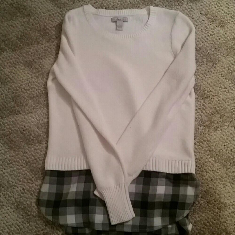 Bass Sweater with Flannel Detail
